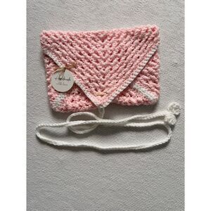 Knotty Twins Handmade Pink Crochet Envelope book cover bible cutesy cottagecore